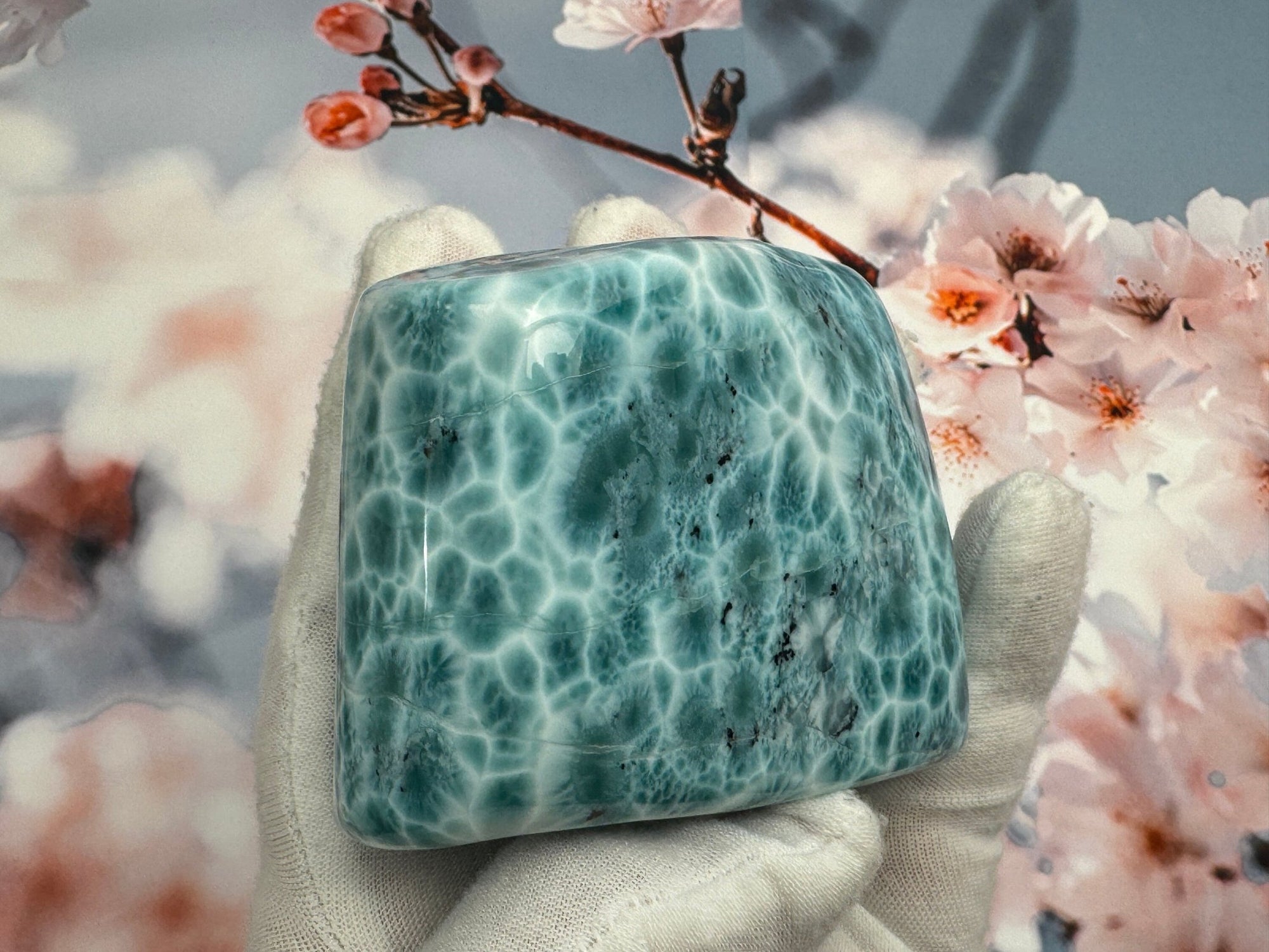 Natural Larimar Cabochon - Larimar Creations
