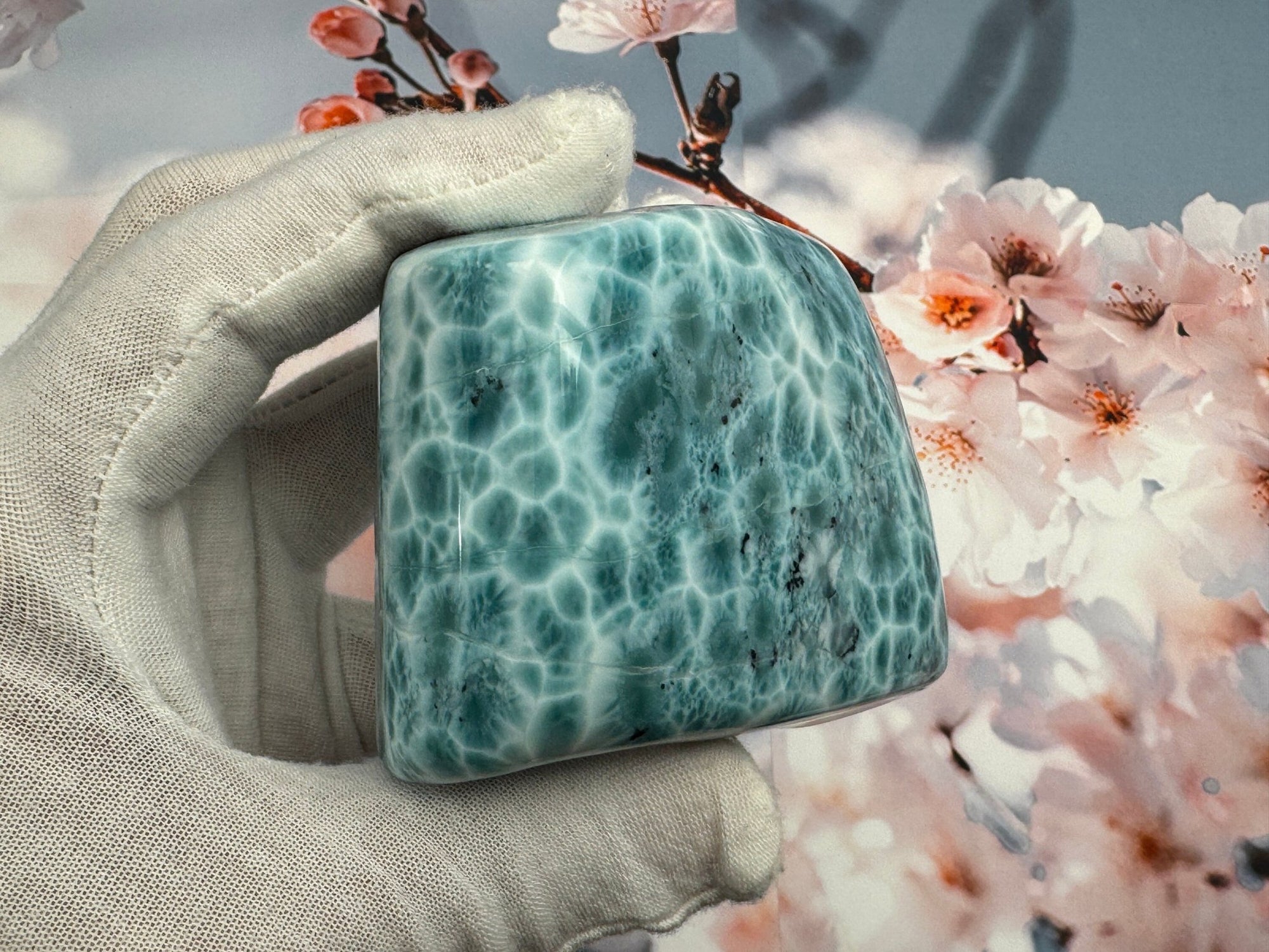 Natural Larimar Cabochon - Larimar Creations