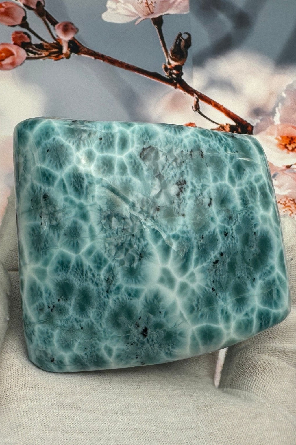 Natural Larimar Cabochon - Larimar Creations