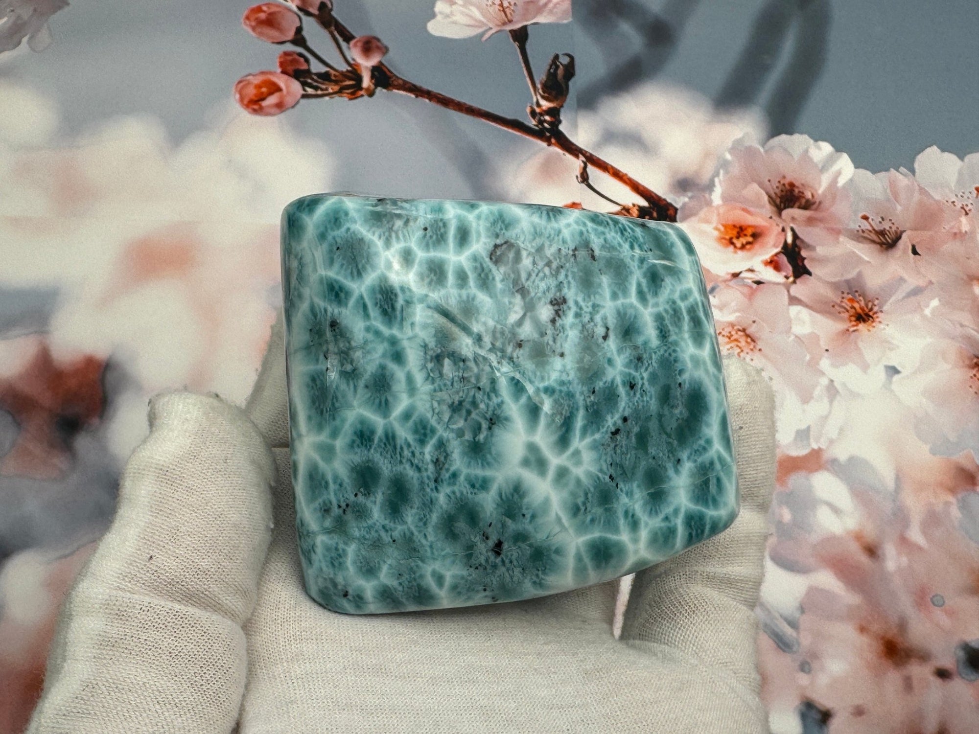 Natural Larimar Cabochon - Larimar Creations