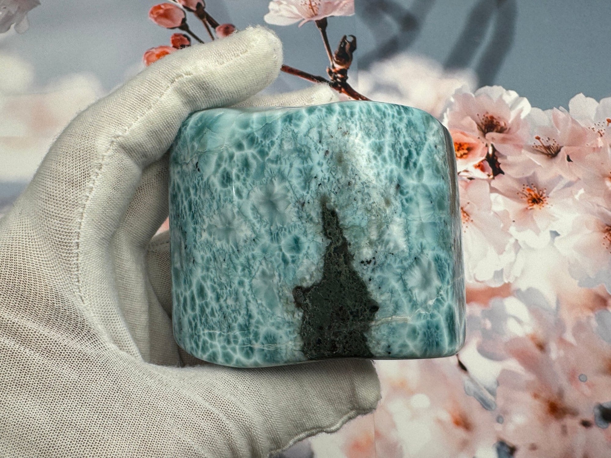 Natural Larimar Cabochon - Larimar Creations