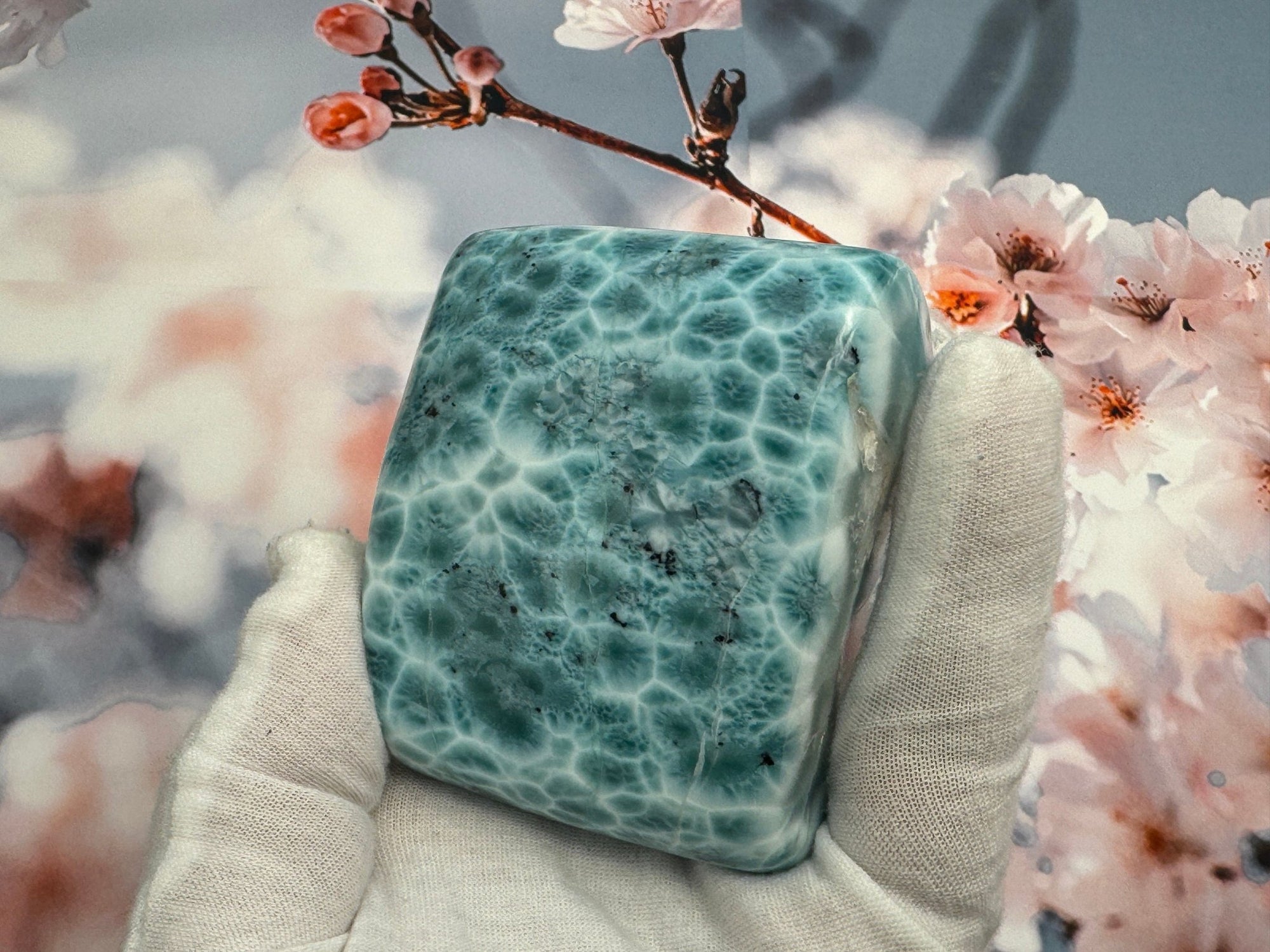 Natural Larimar Cabochon - Larimar Creations