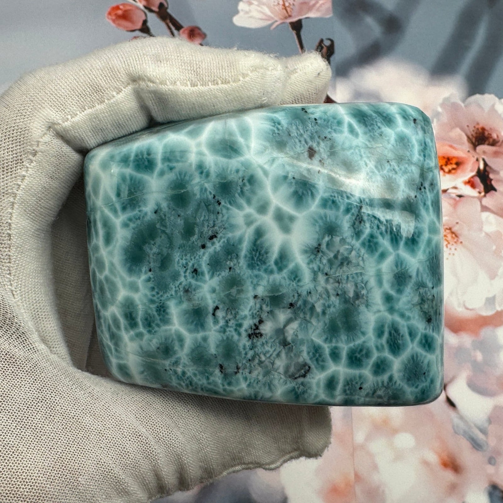 Natural Larimar Cabochon - Larimar Creations