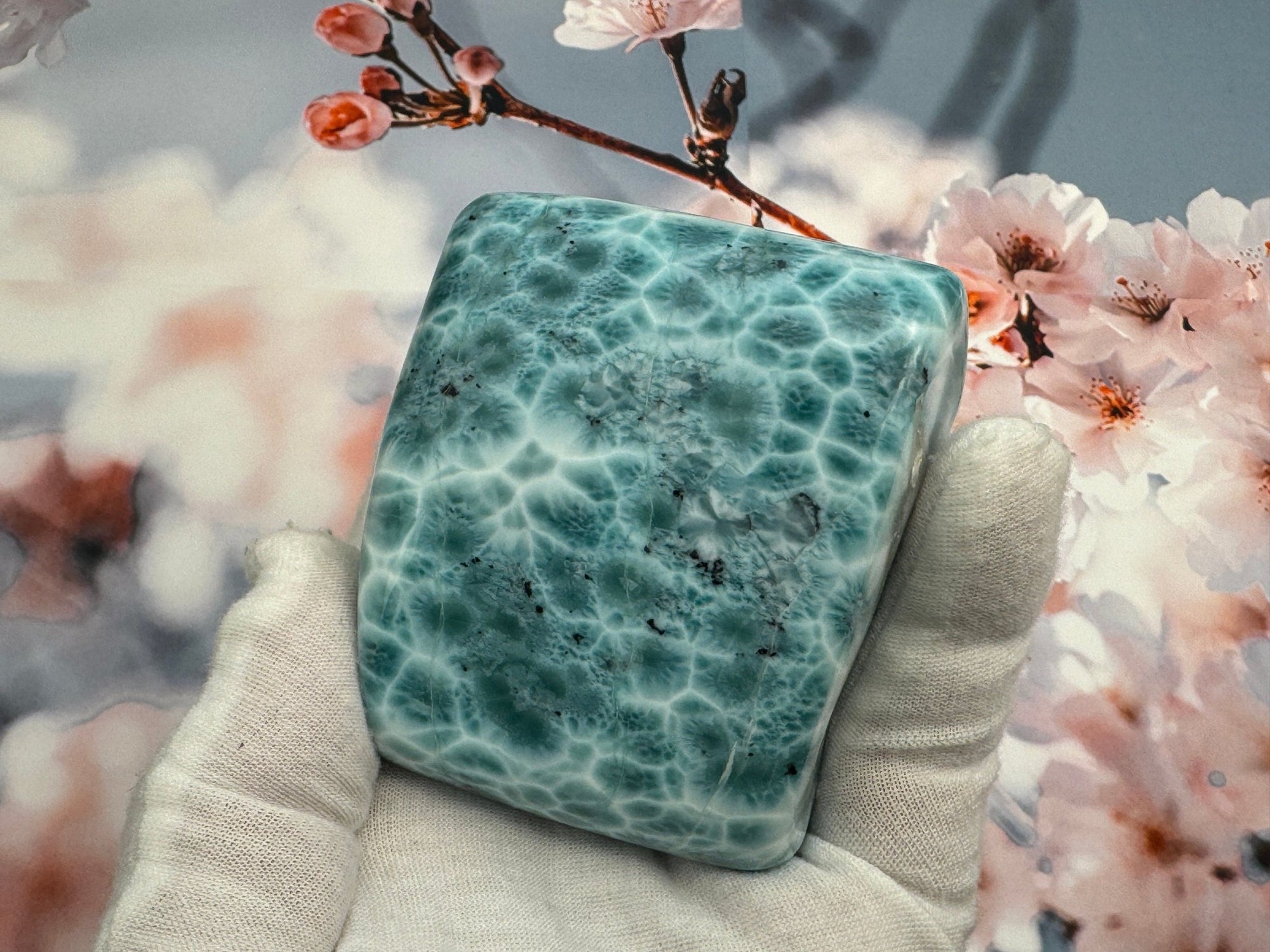 Natural Larimar Cabochon - Larimar Creations