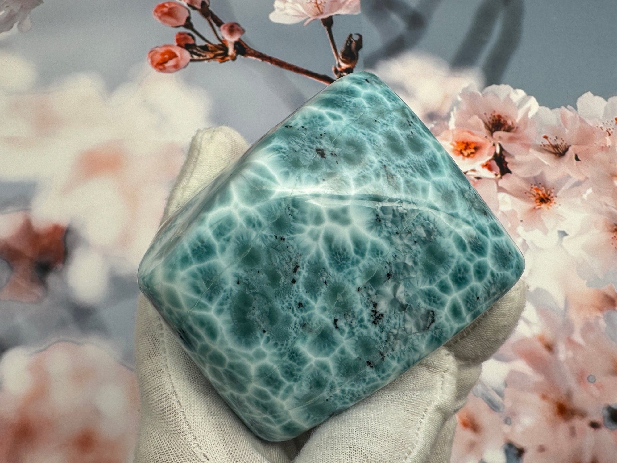 Natural Larimar Cabochon - Larimar Creations