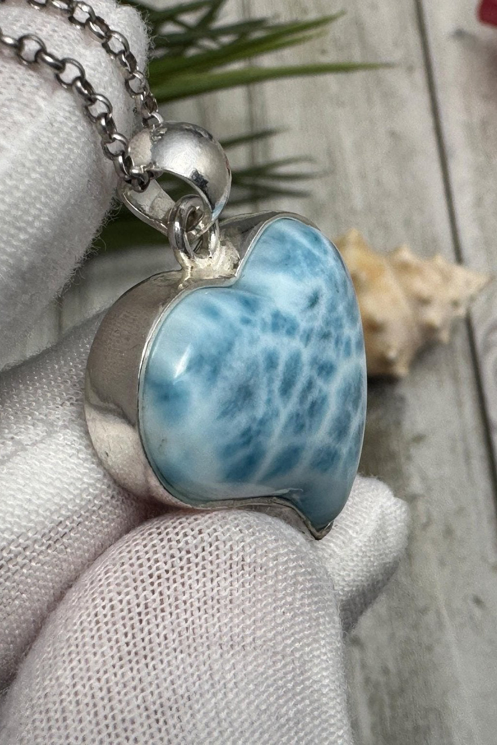 Natural Larimar Heart | Caribbean Gemstone - Larimar Creations
