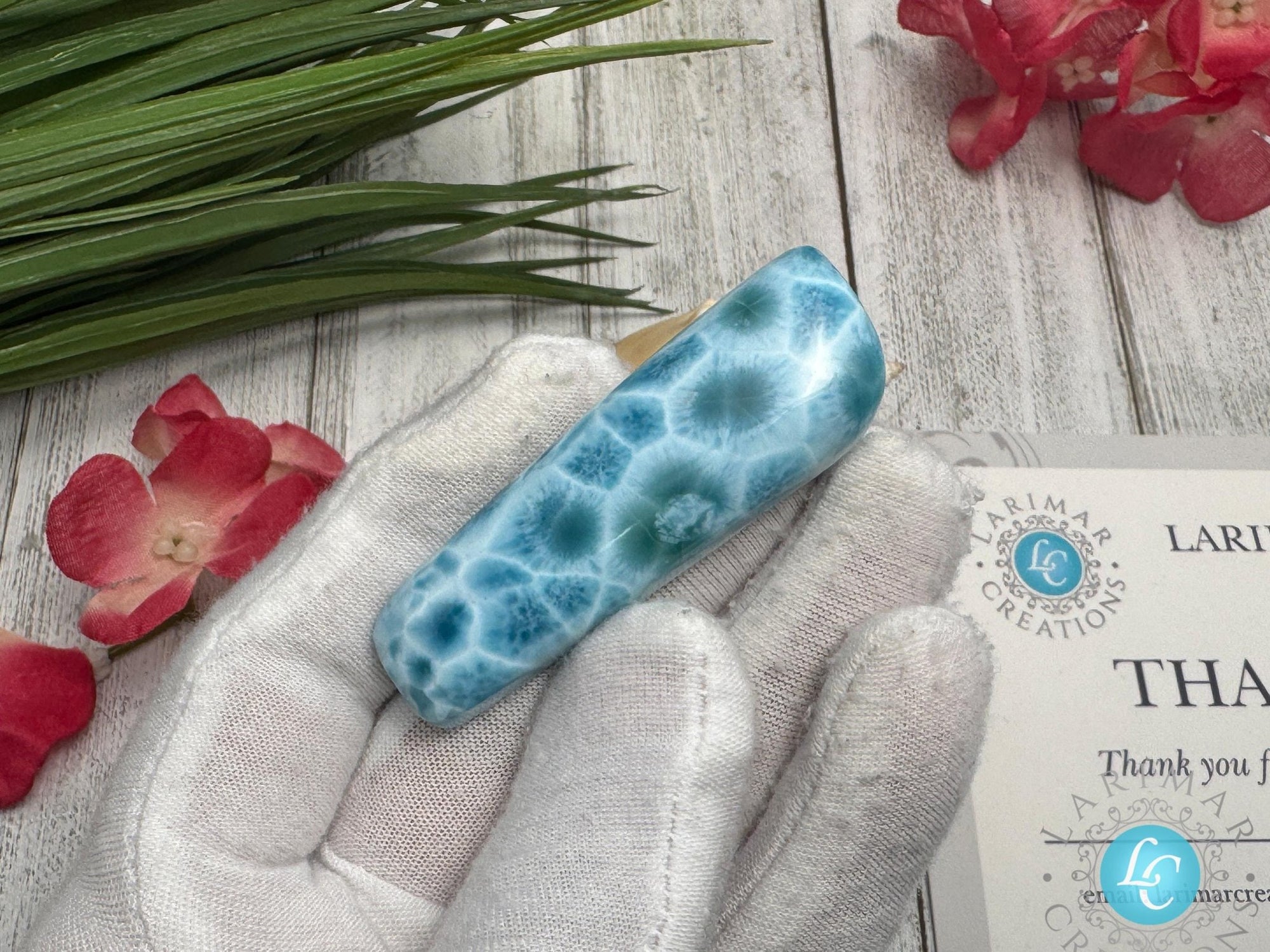 Premium Large Larimar Cabochon, Collector&#39;s Cabochon - Larimar Creations