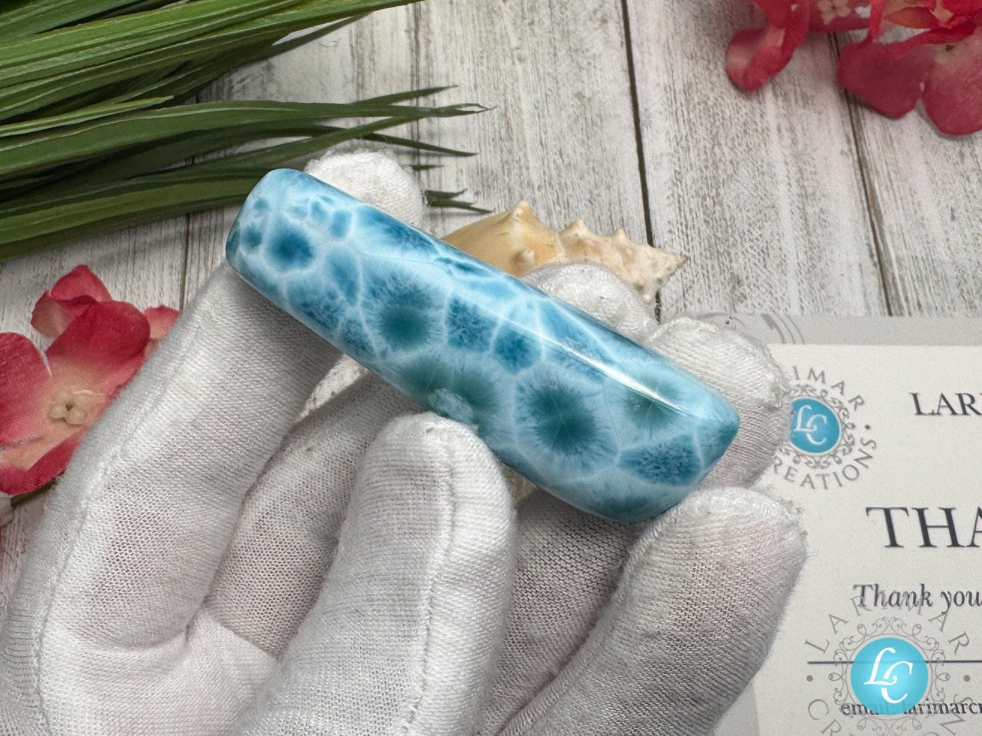 Premium Large Larimar Cabochon, Collector&#39;s Cabochon - Larimar Creations