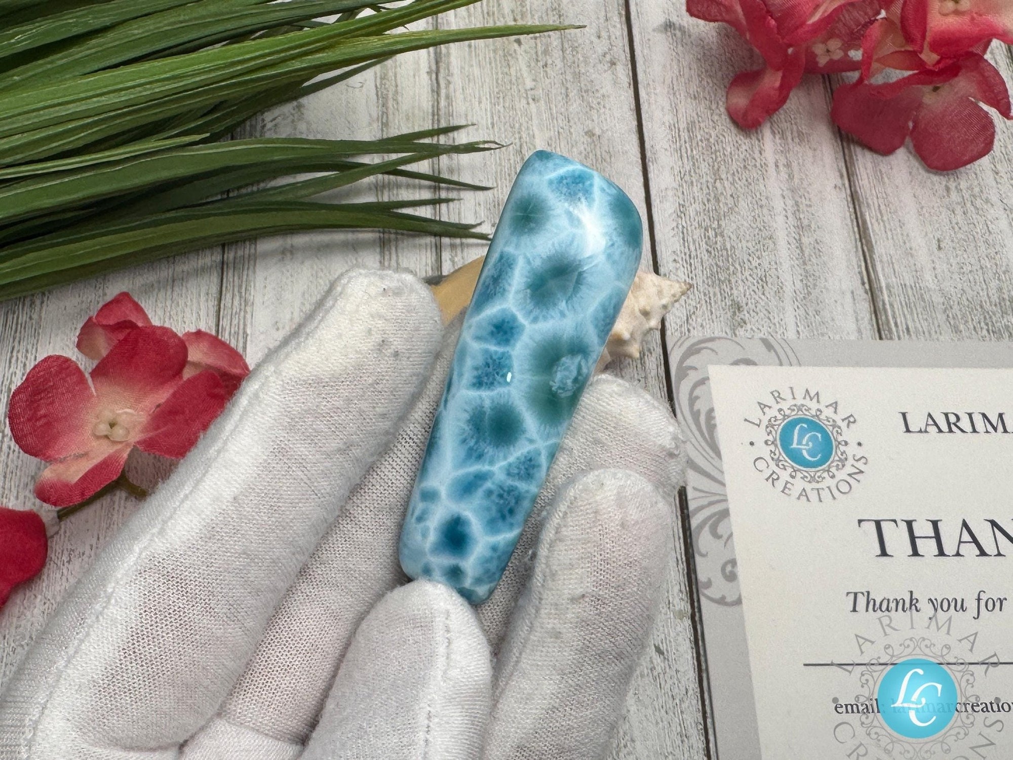 Premium Large Larimar Cabochon, Collector&#39;s Cabochon - Larimar Creations