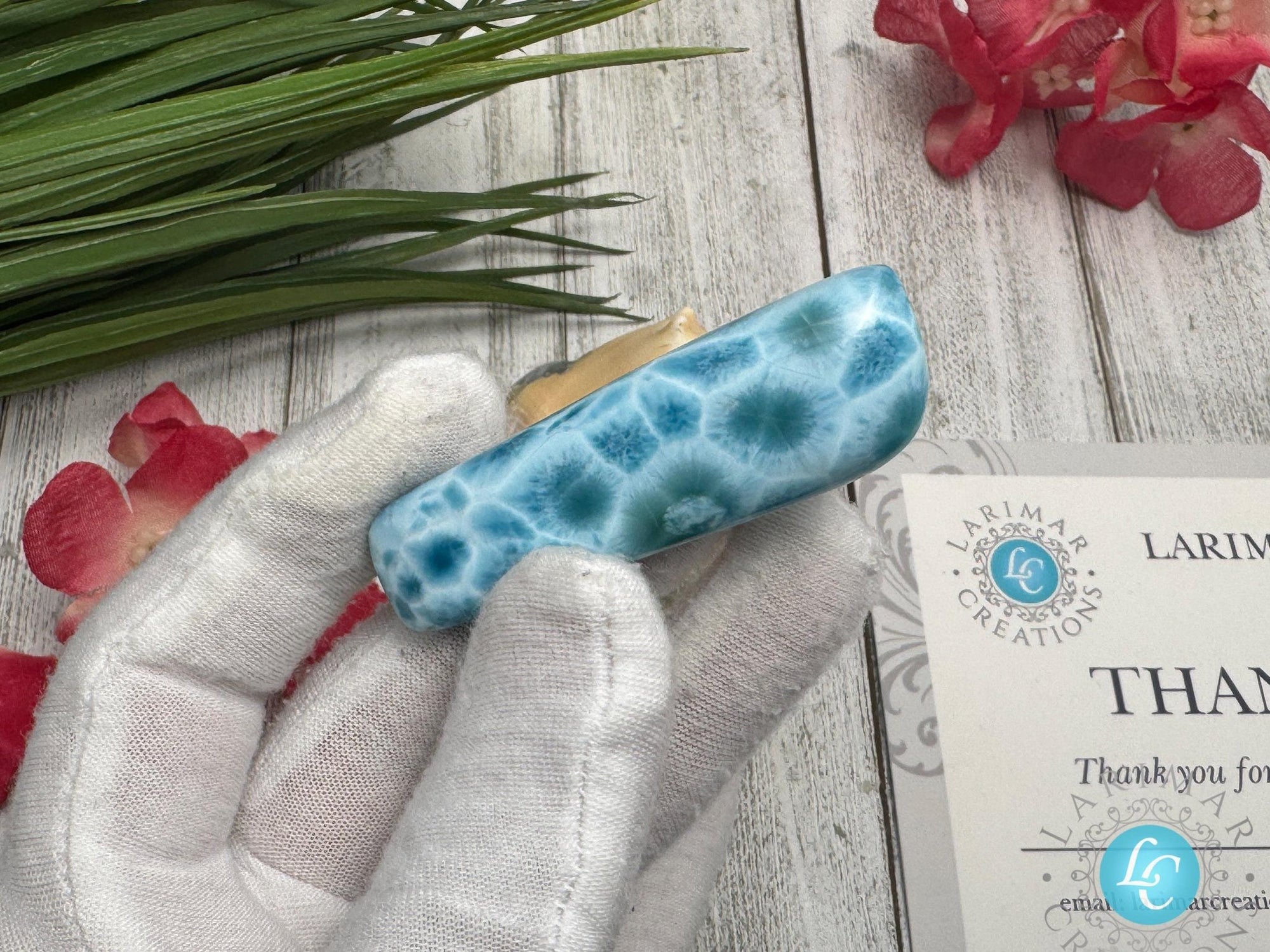 Premium Large Larimar Cabochon, Collector&#39;s Cabochon - Larimar Creations