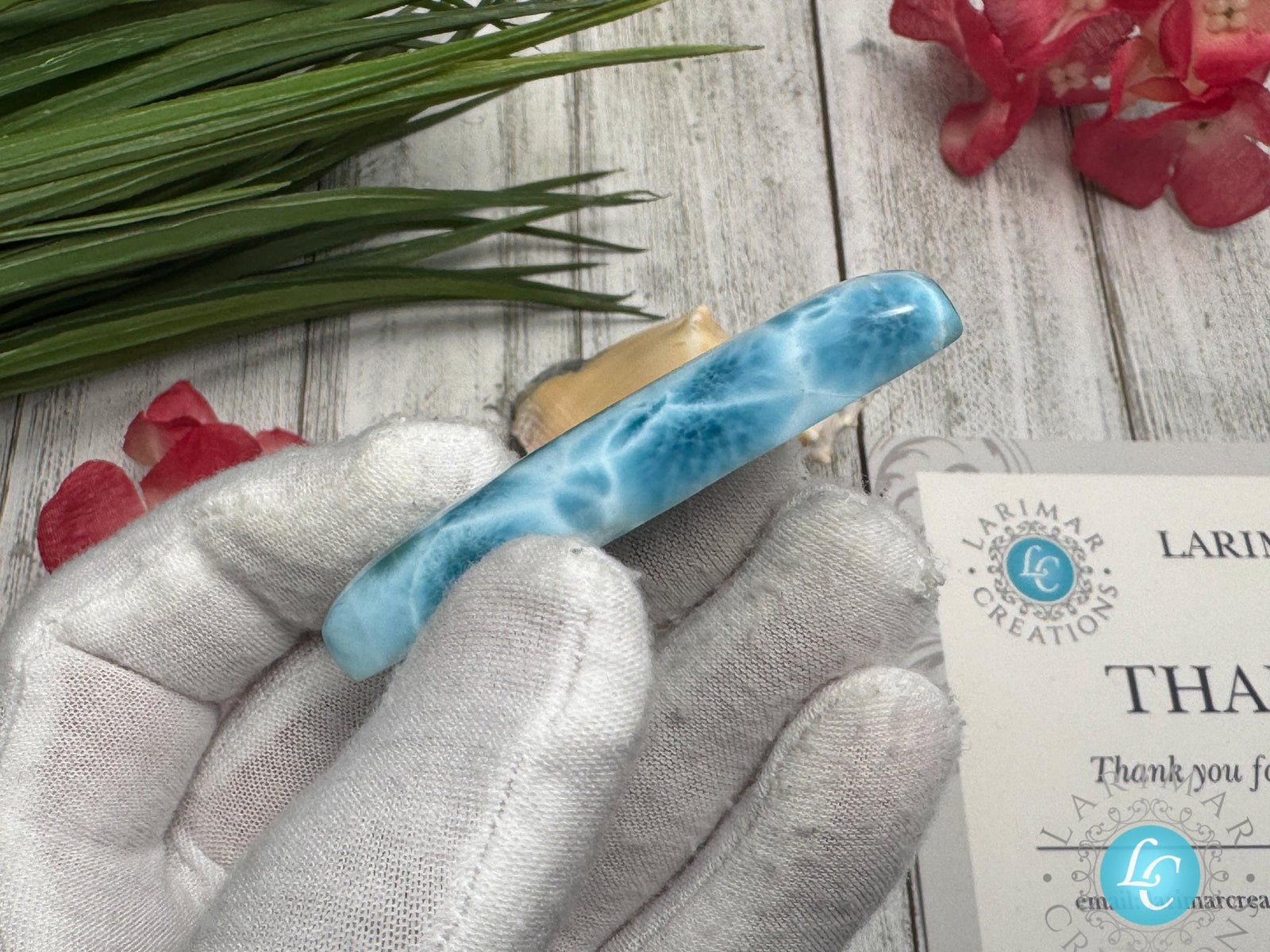 Premium Large Larimar Cabochon, Collector's Cabochon - Larimar Creations