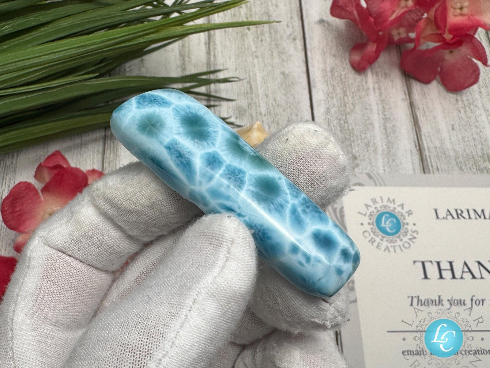 Premium Large Larimar Cabochon, Collector's Cabochon - Larimar Creations