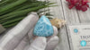 Large Triangle Larimar Pendant, 925 Sterling Silver, Dominican Blue Gemstone Necklace