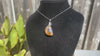 Blue amber , authentic Dominican blue amber pendant cabochon polished all natural hand carved