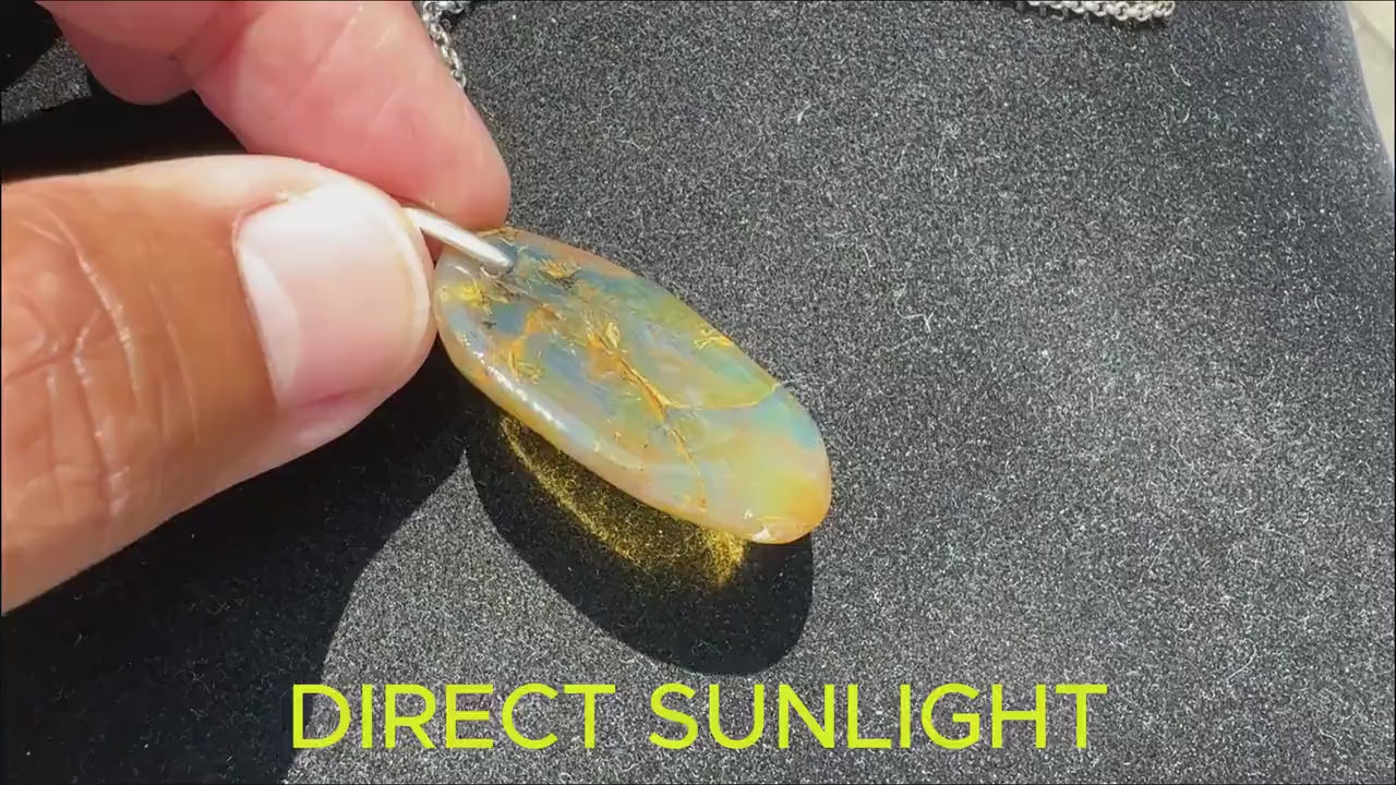 Blue Amber pendant, Dominican Blue amber cabochon polished teardrop shape 925 Sterling Silver Pendant, gift for her, christmas gift