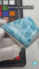 Larimar Pendant Double-Sided Polished 925 Sterling Silver Teardrop Necklace Dominican Gemstone Jewelry