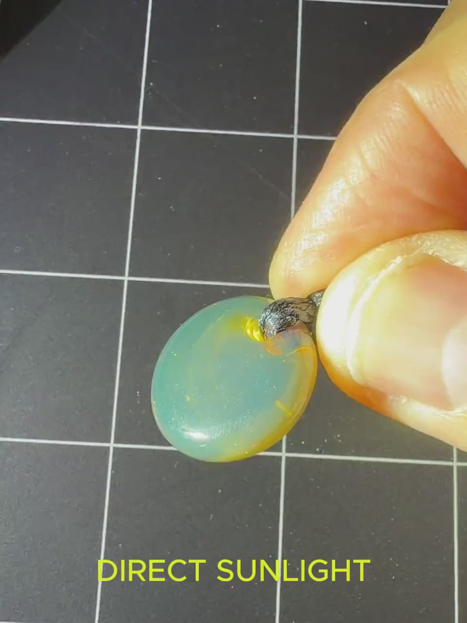 Blue Amber Pendant, Dominican Blue Amber Necklace, Natural round Amber, Handmade Amber Jewelry