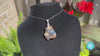 Dominican Blue Amber Pendant: Natural Teardrop, Sterling Silver