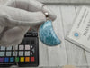 Moon Larimar Pendant | Sterling Silver Crescent Gemstone Necklace