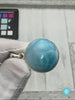 Round Larimar Pendant, Natural AAA Larimar Stone, Freeform Meditation Stone, Healing Crystal, Dominican Larimar, Spiritual Jewelry