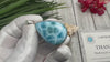 Larimar Teardrop Pendant: 925 Sterling Silver, Handmade