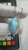 Larimar Oval Pendant Necklace, 925 Sterling Silver, Authentic Dominican Blue Gemstone, Boho Chic Jewelry, Gift for Her