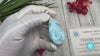 Large Larimar Sterling Silver Pendant Ocean Blue Gemstone Jewelry Healing Crystal