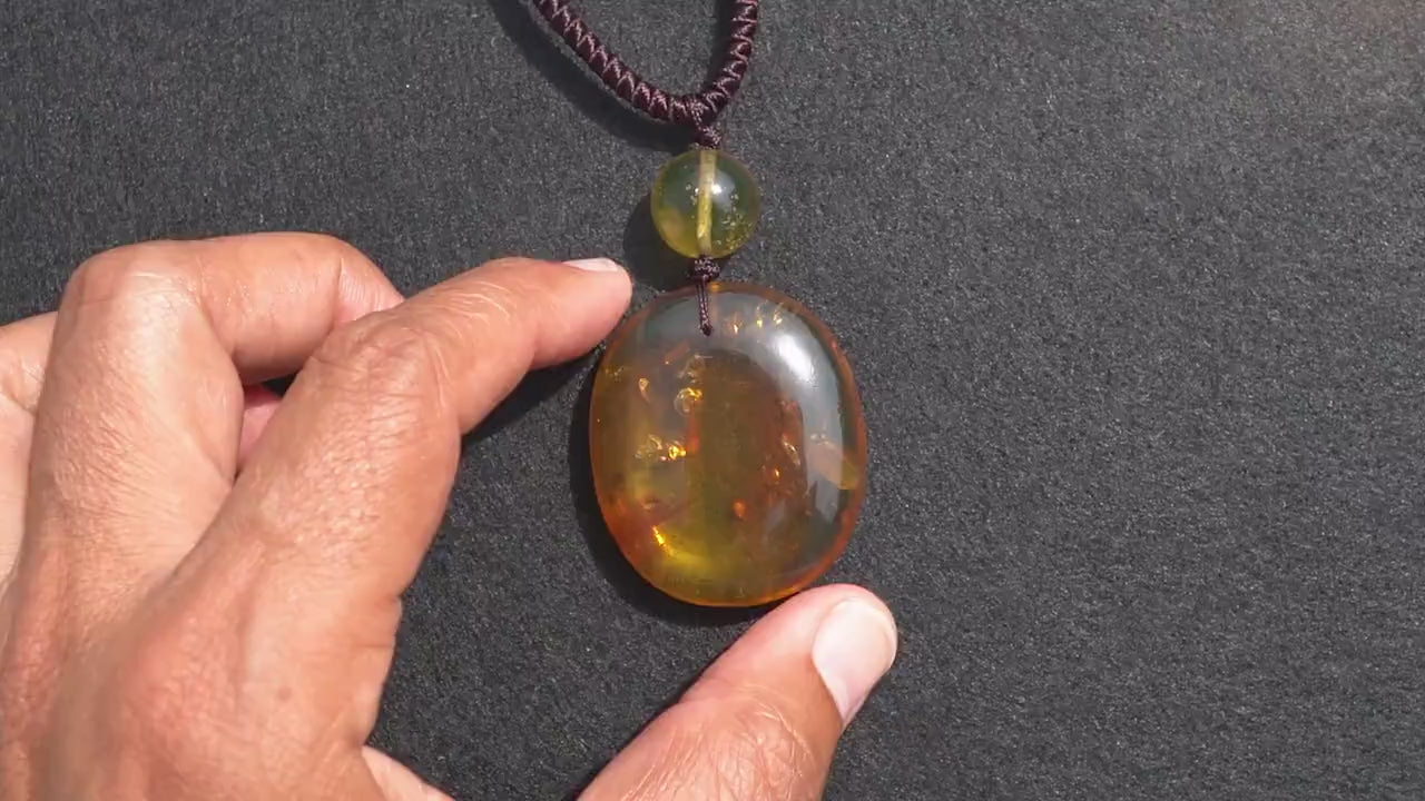 Amber Dominican Green Necklace round shape adjustable choker Dominican Green Amber Necklace Authentic Amber Green Dominican