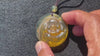 Dominican Blue Amber Happy Buddha Pendant Necklace