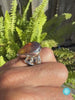 Blue Amber Ring, Authentic Dominican, Adjustable 925 Silver