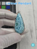 Large Larimar Teardrop Pendant Necklace | Natural Caribbean Blue Boho Statement Jewelry