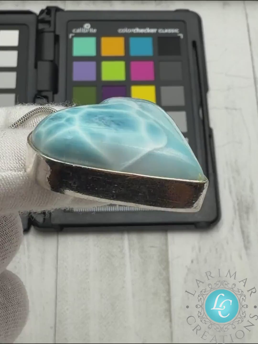 Natural Larimar Heart Necklace – Calming Energy Crystal Pendant, AAA Healing Stone Jewelry, Spiritual Meditation Gift for Women