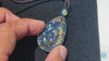 Blue Amber, Dominican Blue Amber Cabochon Flower Shaped Blue Amber choker, Natural Blue Amber Pendant Flower Carving