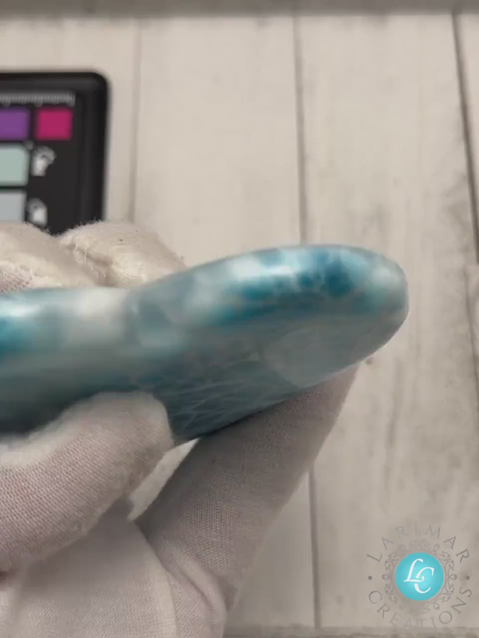 Museum-Grade Larimar Heart 140g | Dominican Blue Larimar Gemstone | Hand-Polished Caribbean Ocean Stone | Authentic Proof of Origin