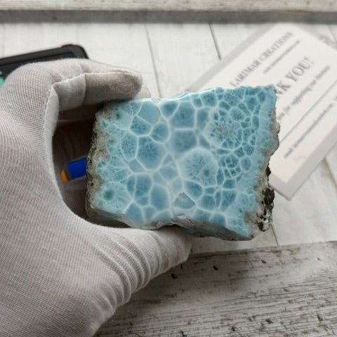 Qty. 2 Larimar Large Cabochons bundle. - Larimar Creations
