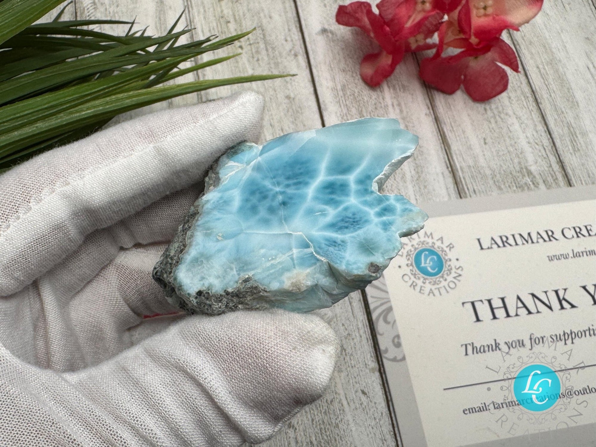 Small Larimar Cabochon - Larimar Creations