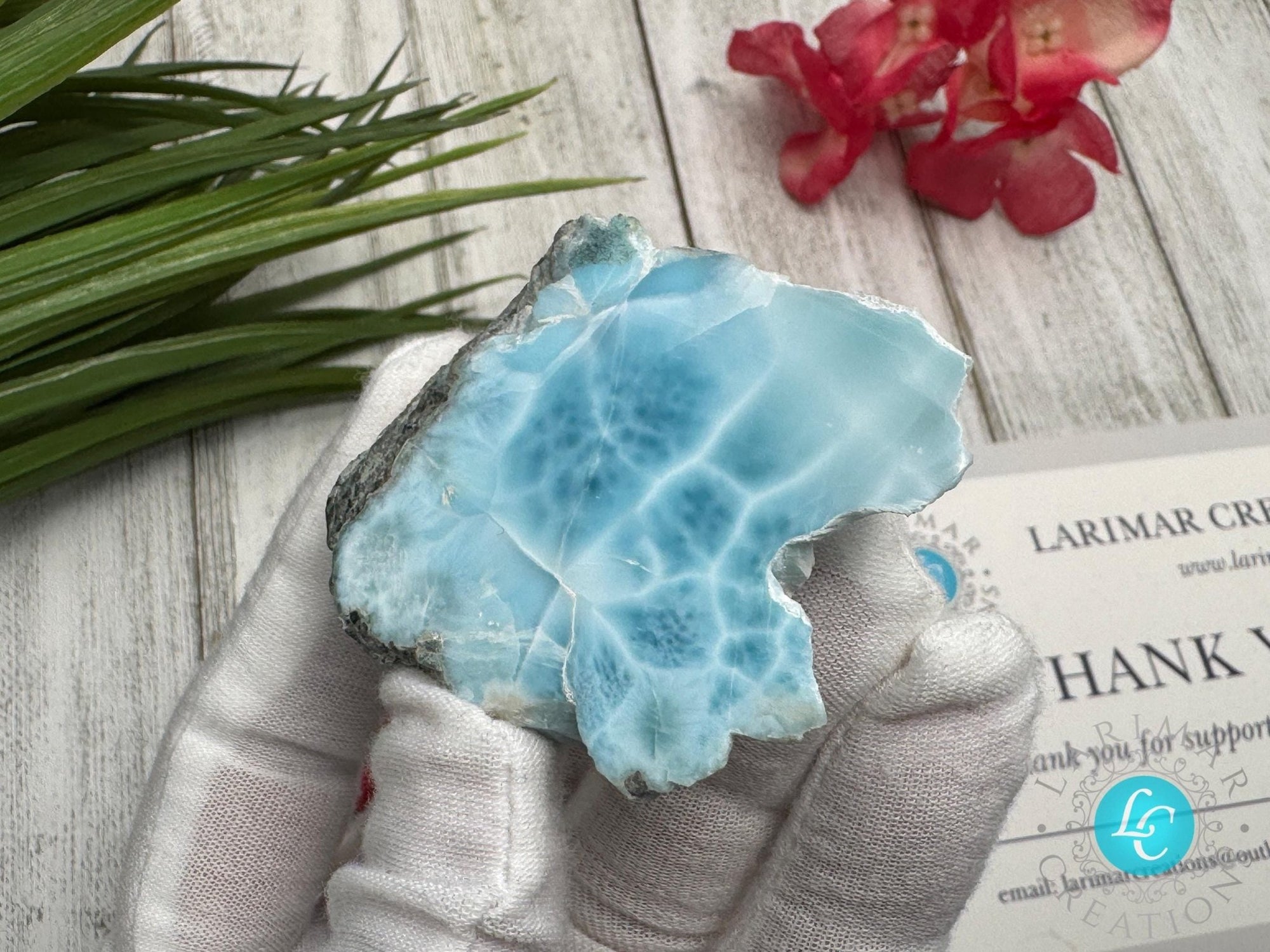 Small Larimar Cabochon - Larimar Creations