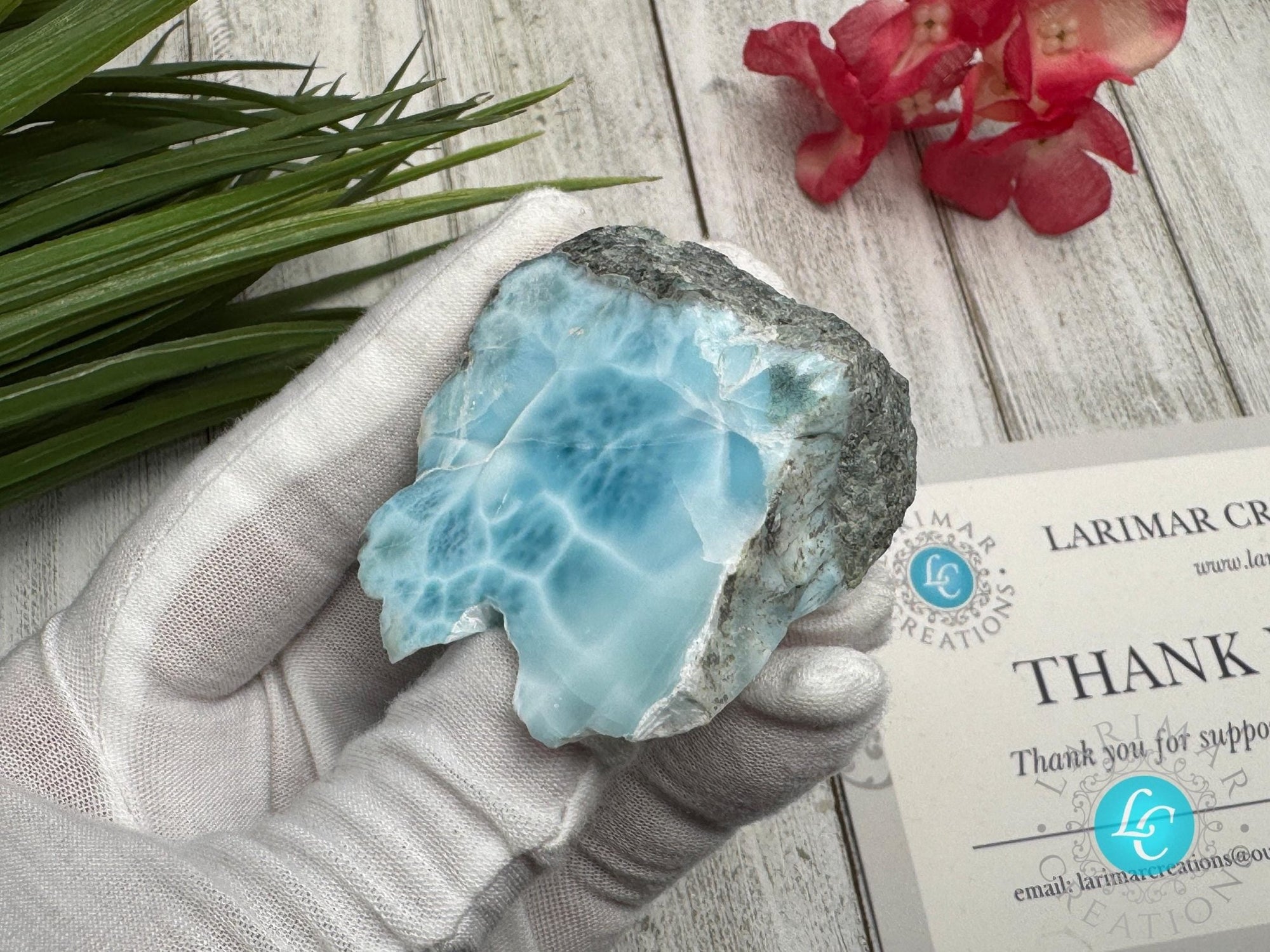 Small Larimar Cabochon - Larimar Creations