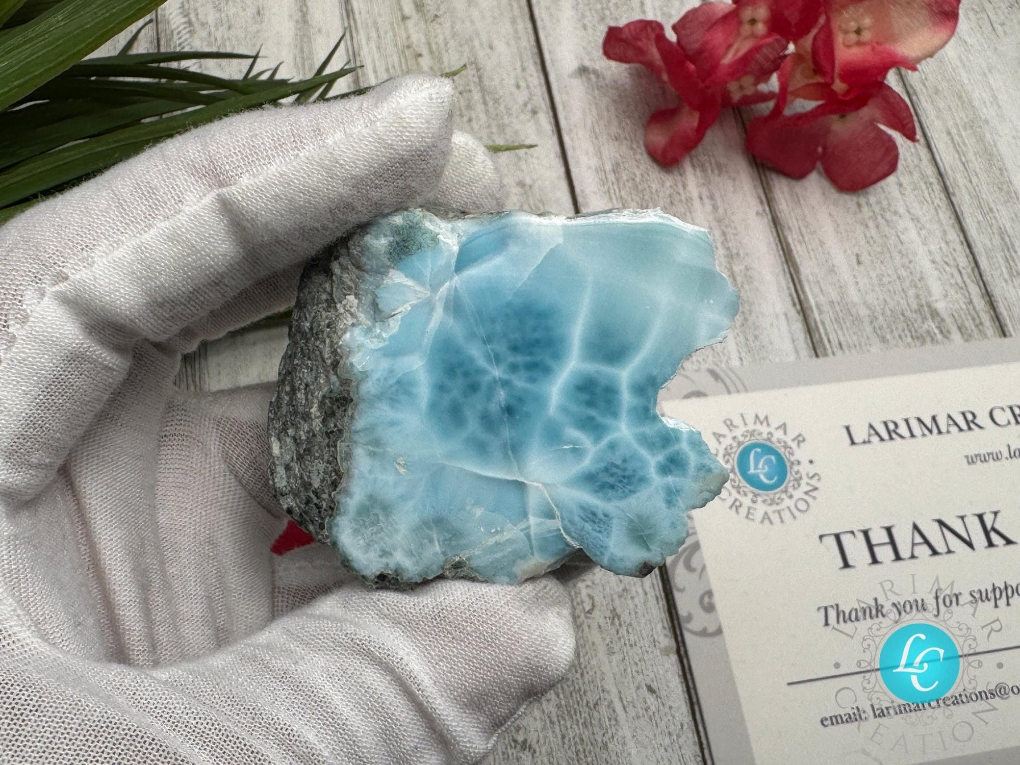 Small Larimar Cabochon - Larimar Creations