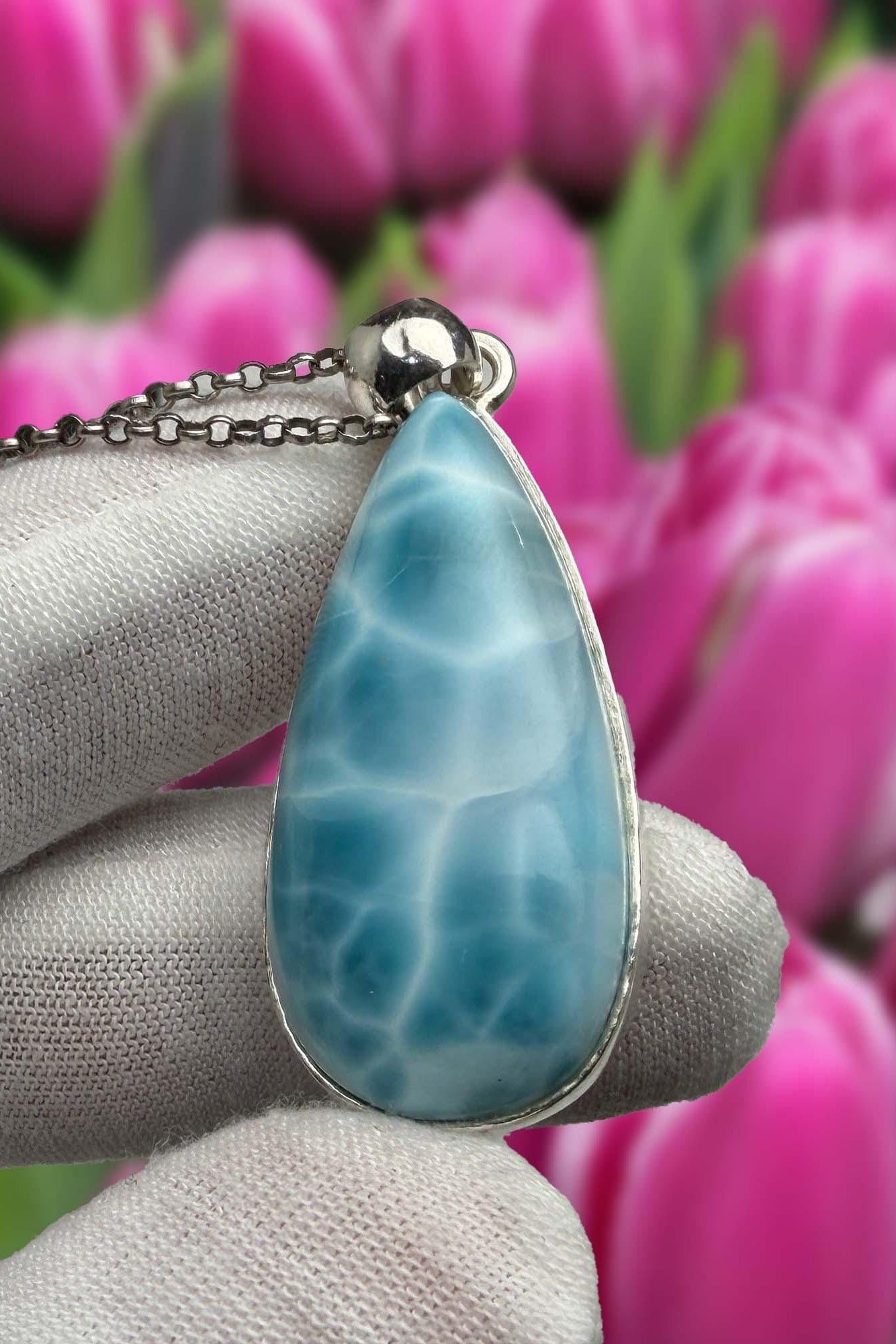 Super Larimar Palm Stone,AAA Larimar - Larimar Creations