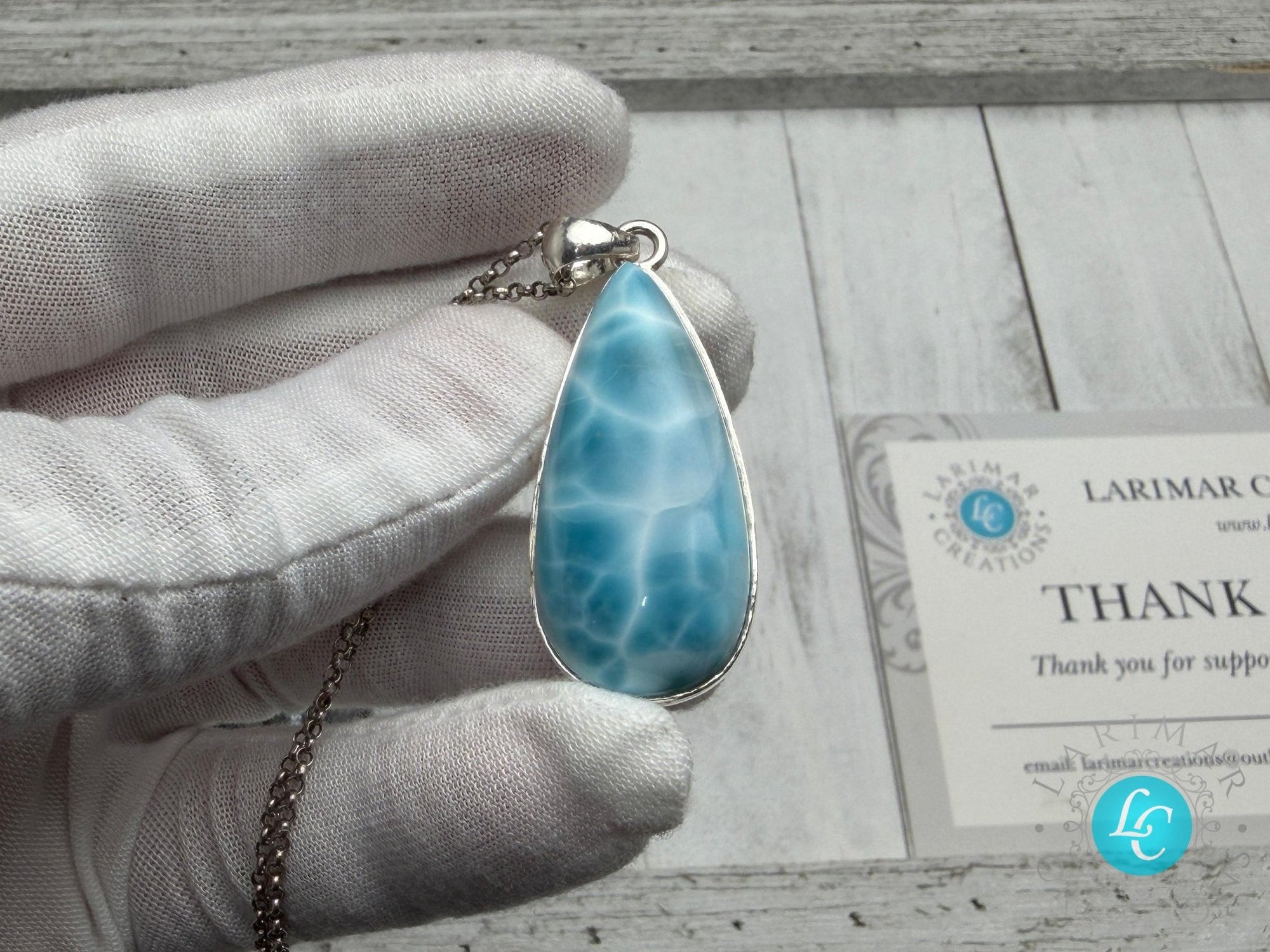 Super Larimar Palm Stone,AAA Larimar - Larimar Creations