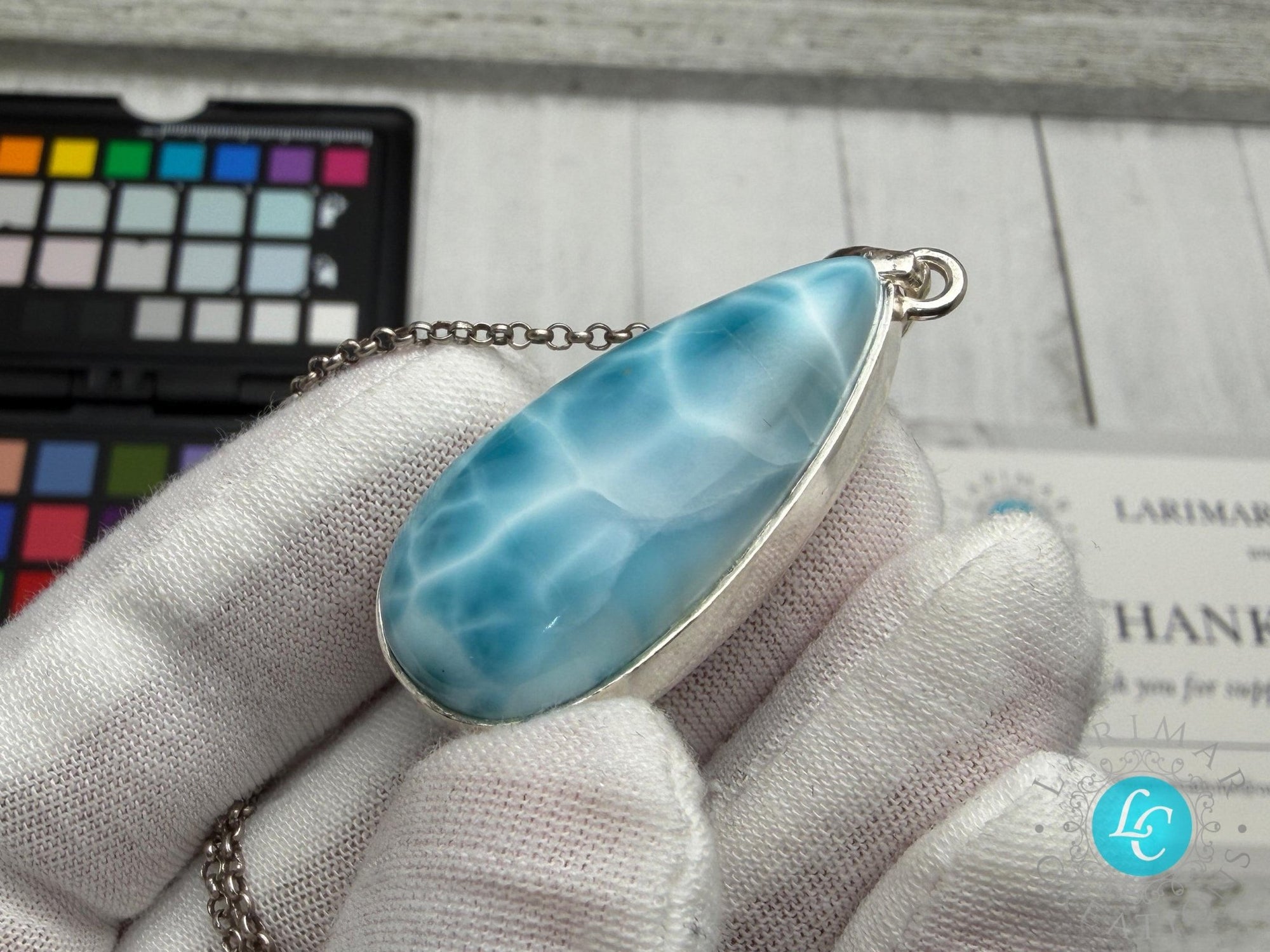 Super Larimar Palm Stone,AAA Larimar - Larimar Creations