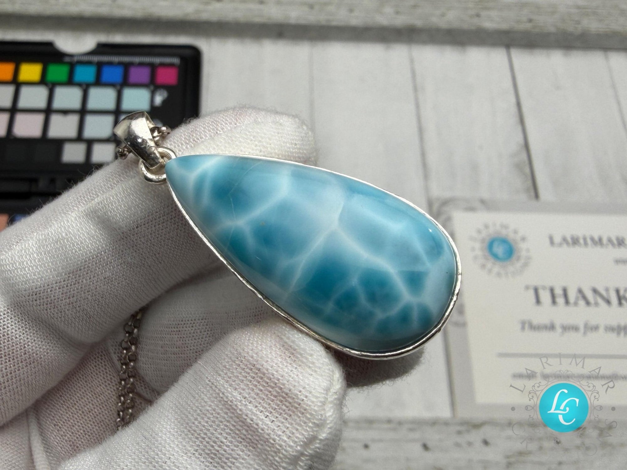 Super Larimar Palm Stone,AAA Larimar - Larimar Creations