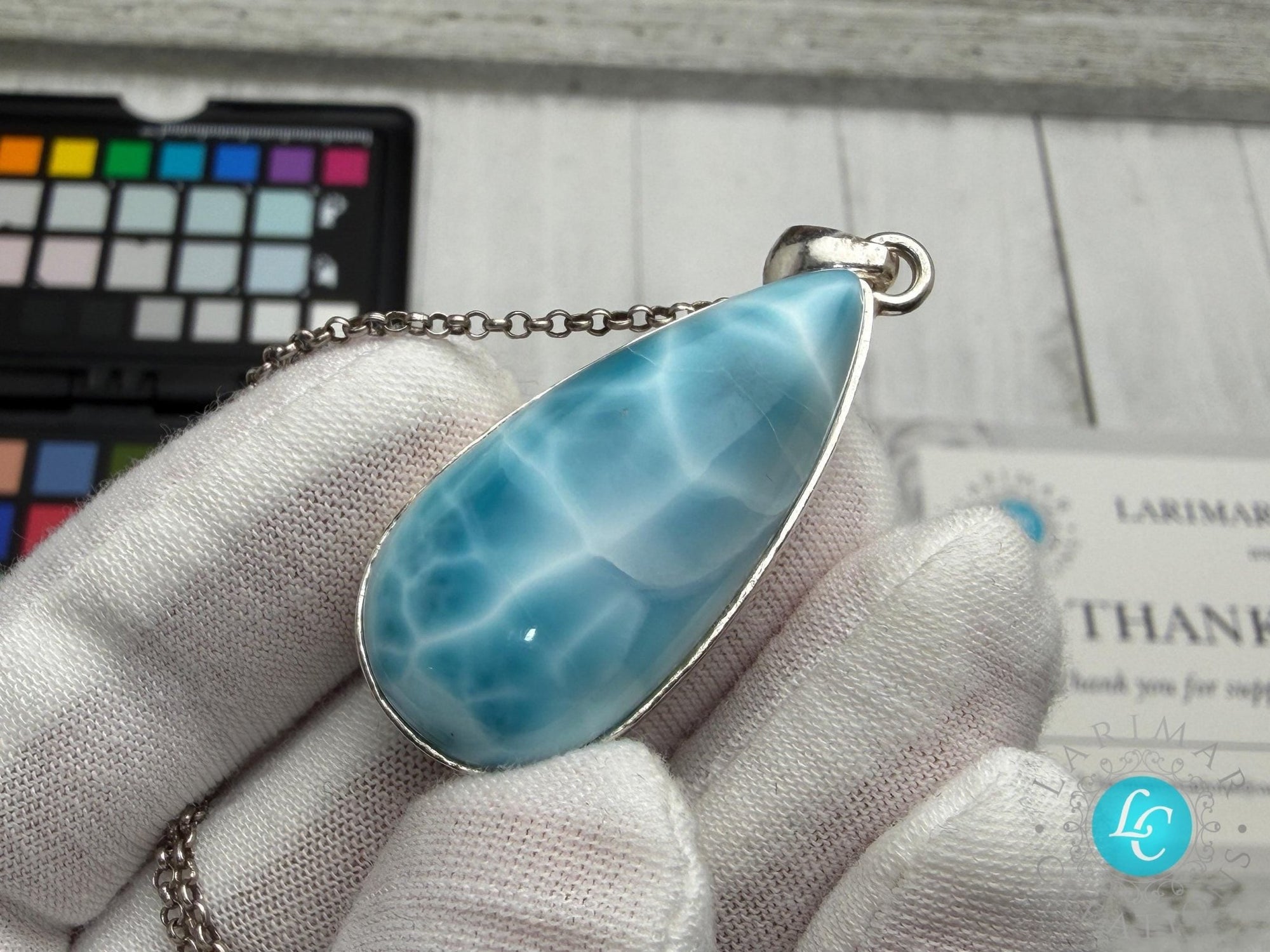 Super Larimar Palm Stone,AAA Larimar - Larimar Creations