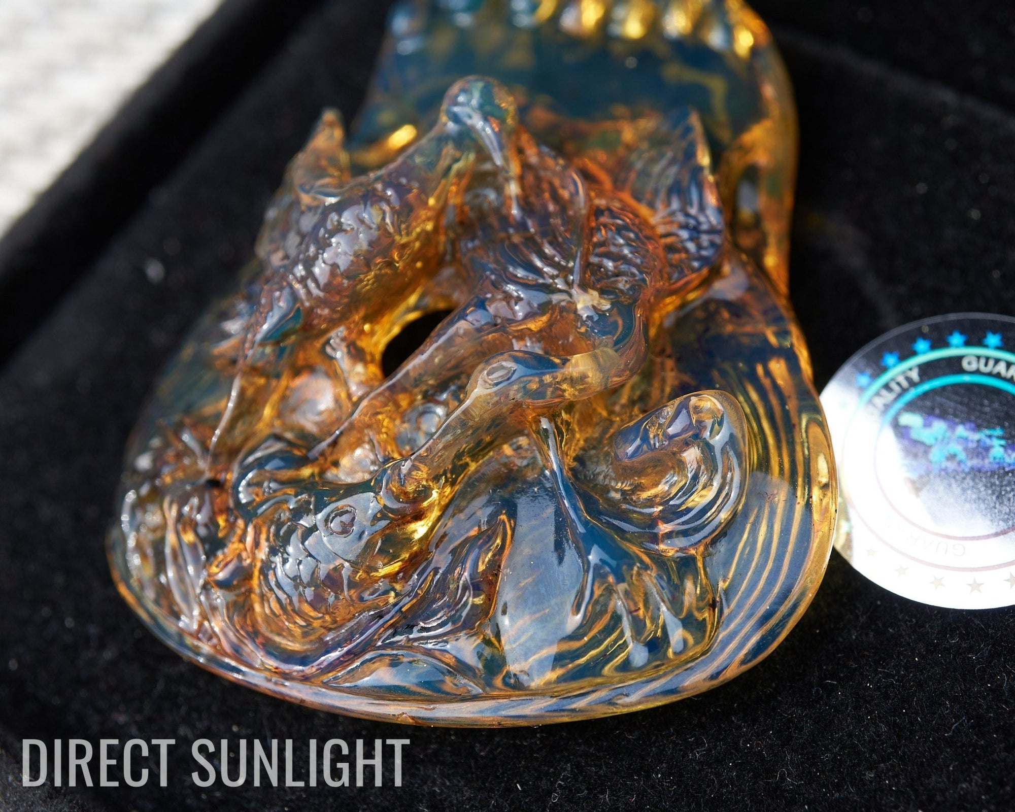 This is a rare, authentic Dominican blue amber - Larimar Creations