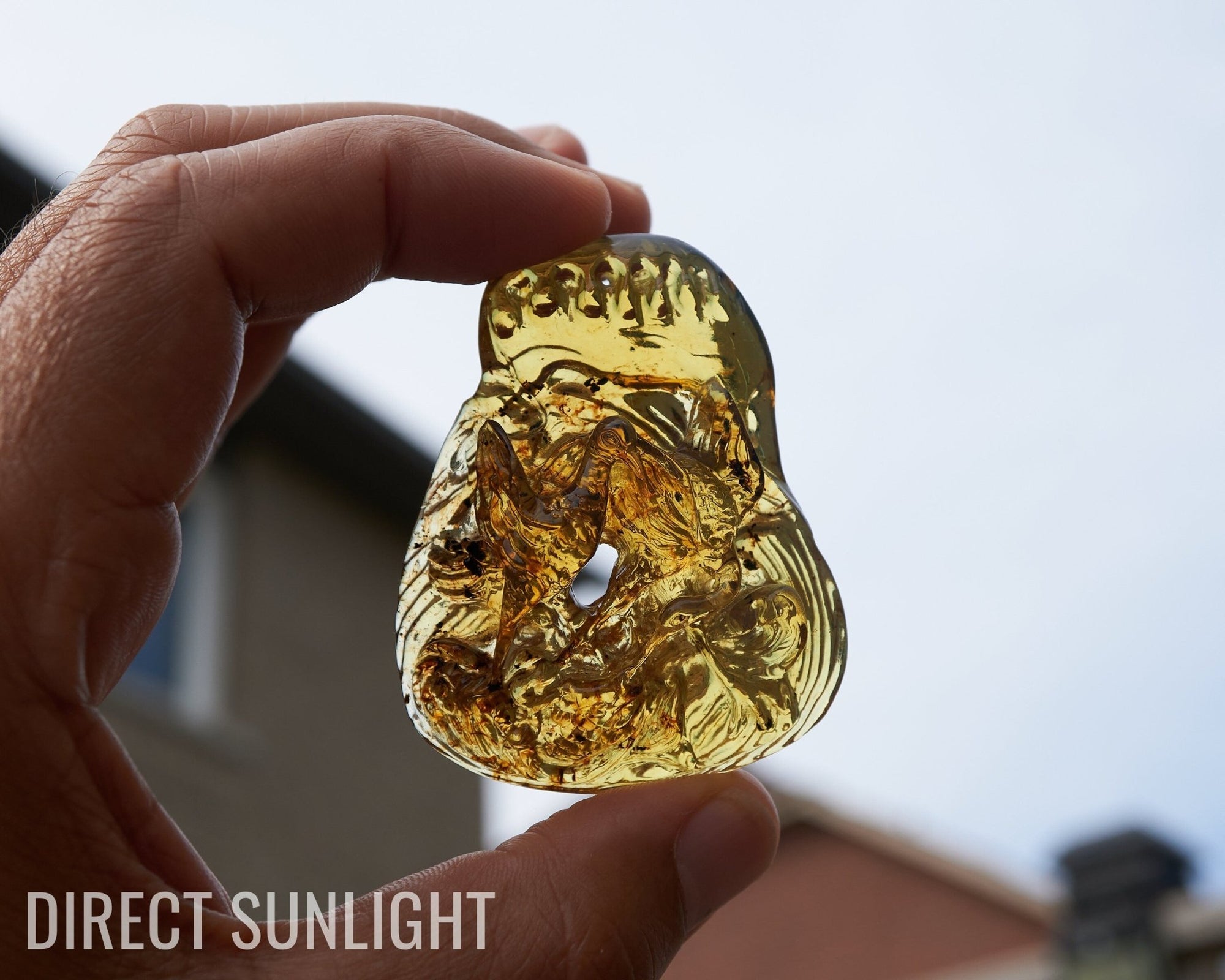 This is a rare, authentic Dominican blue amber - Larimar Creations