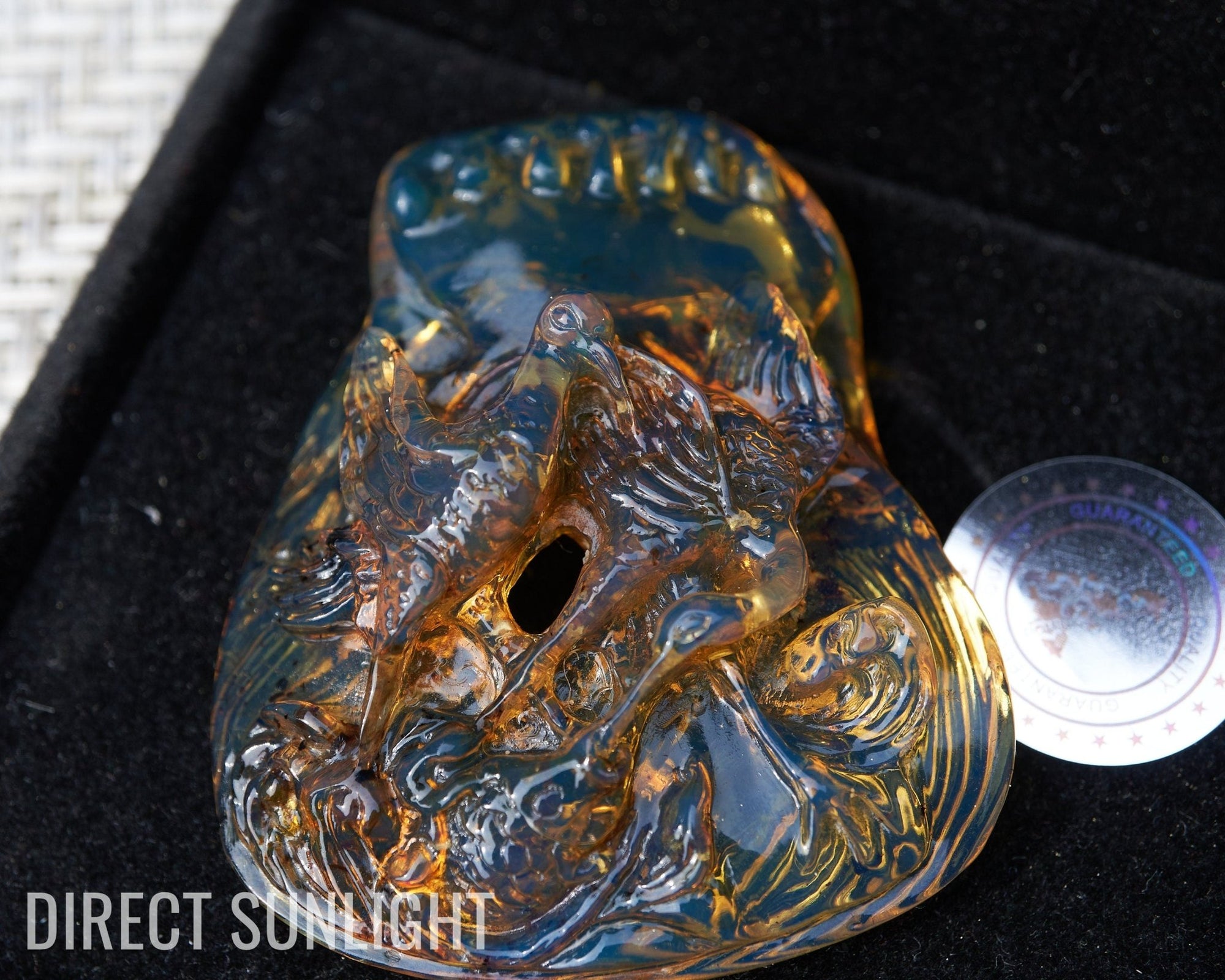 This is a rare, authentic Dominican blue amber - Larimar Creations