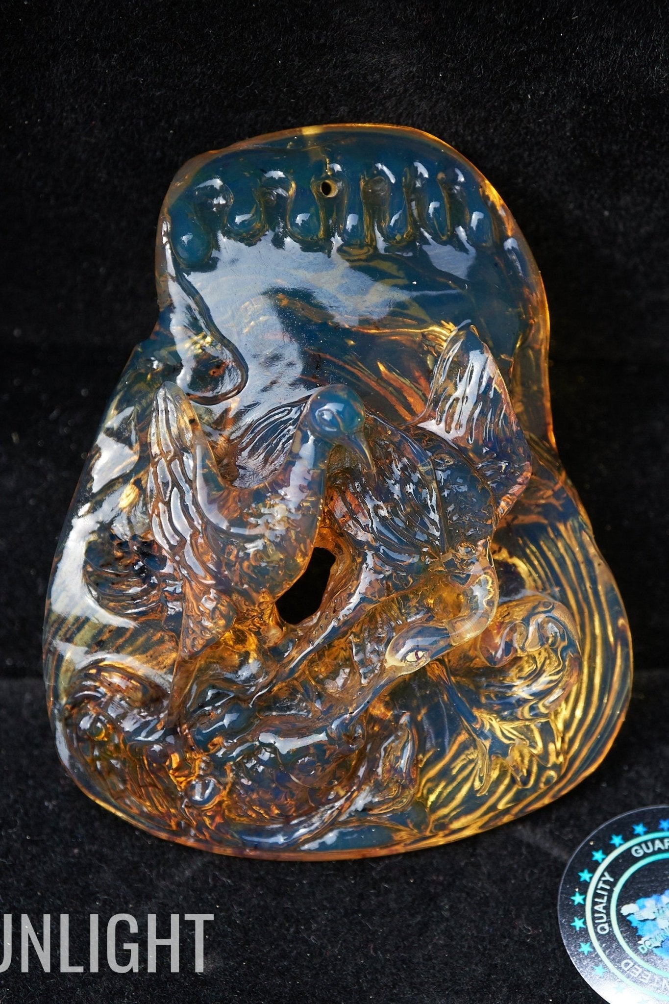 This is a rare, authentic Dominican blue amber - Larimar Creations