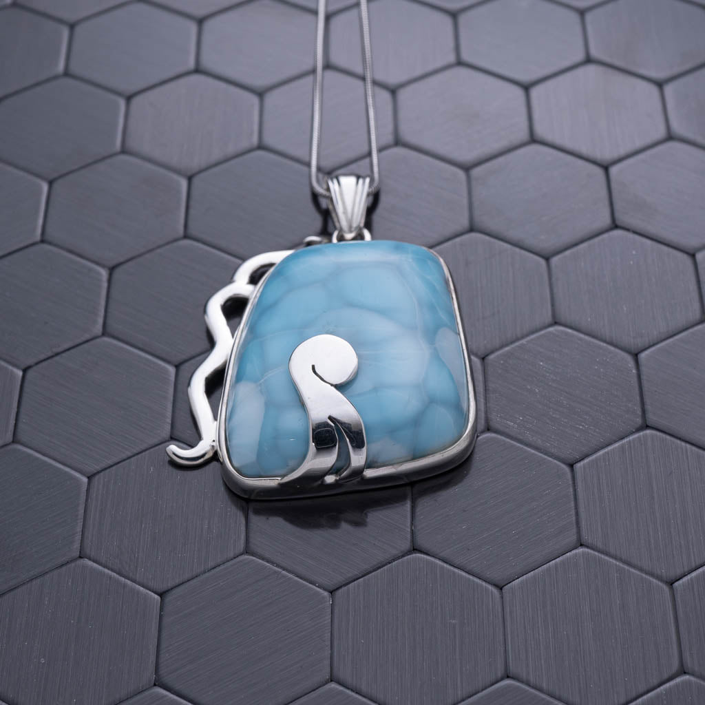 Larimar Pendant, Cassia