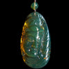 Dominican Green Amber Big Kuan Yin Pendant